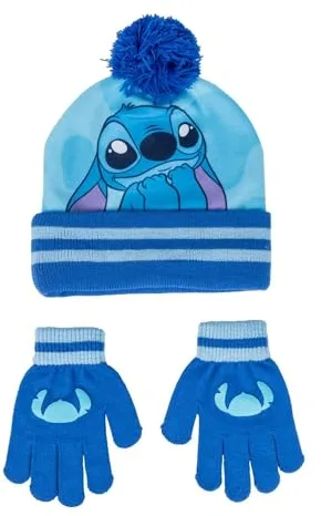 CERDÁ LIFE'S LITTLE MOMENTS | Gorro y Guantes Stitch Diseño Divertido y Único - Gorro y Guantes Stitch Ideal para el Invierno