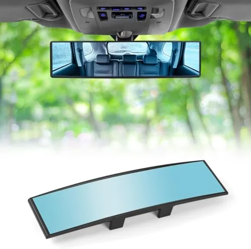 URAQT Espejo Retrovisor Universal para Interior del Coche Ajustable, Panorámico con Pinza para SUV, Camiones y Asistencia a la Conducción