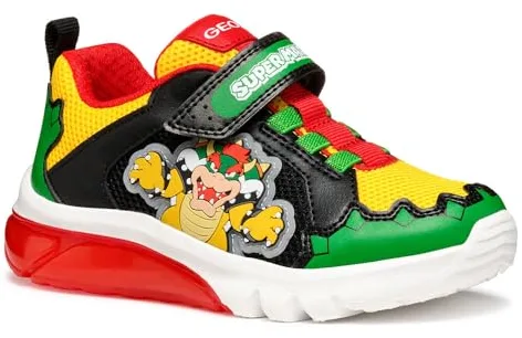 Geox - J CIBERDRON Boy E, Zapatillas Niños, Green/Red,
