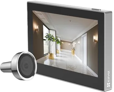EZVIZ Mirilla Digital de Puerta con Pantalla a Color de 4.3'' Cámara Video Inalámbrico 1080P,Vista en Vivo146°,Batería Recargable 2200mAh,WiFi 2,4GHz,NO Detección de Movimiento,NO Visión Nocturna,CP2
