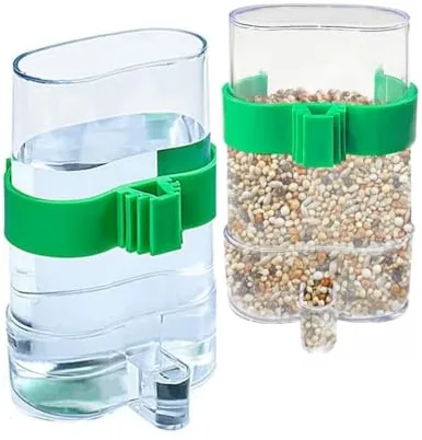 Alimentador automático para pájaros, Dispensador de Agua de Jaula de Pájaros,Dispensador de Agua para pájaros,comederos y bebederos para jaulas para pájaros,periquitos,Canarios,periquitos,pinzones