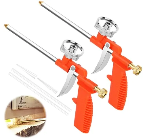 TNOMSNO Pistola Espuma Poliuretano, Pistola de Espuma de Poliuretano PU Pistola Espuma de Poliuretano, Pistola Poliuretano para Trabajos de Calafateado y Sellado