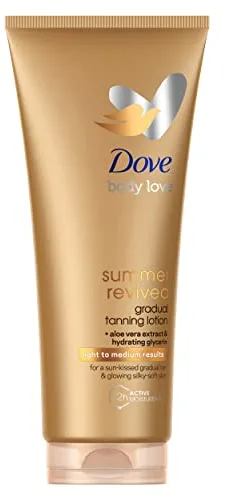 Dove Loción corporal autobronceadora para piel de tono claro a medio Dove Summer Revived que mantiene la hidratación de la piel 200ml