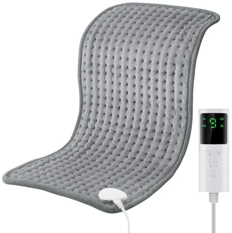 Almohadilla Térmica Eléctrica, Almohadilla Térmica Blanda De 29x58cm Con Controlador LCD,9 Niveles De Calentamiento, 4 Configuraciones De Temporizador,Ideal Para Cintura Espalda Abdomen