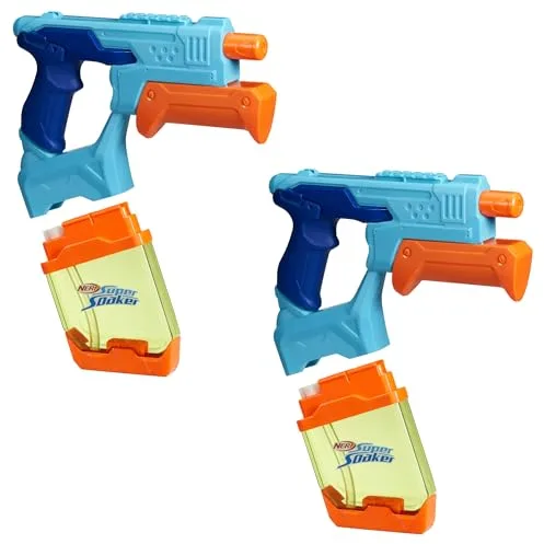 Hasbro Nerf Super Soaker Dunk-Fill 2-Pack, Set de Lanzadores de Agua, Llenado Instantáneo, Juguetes para Niños y Niñas de 6 Años o Más, Diversión en Familia