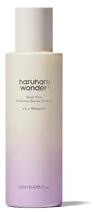 haruharu wonder Black Rice Probiotics Barrier essence, Tónico esencia con ceramidas, Ingredientes fermentados, Refuerza la barrera cutánea, Hidrata, Calma y aporta elasticidad, 120ml