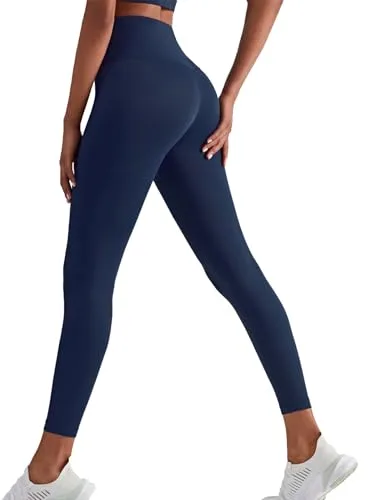 XDSP Leggings Mujer Fitness Pantalones de Yoga Leggings Deportivos Leggins Cintura Alta Elástico Pantalones Pilates Training Push Up Elástico Suaves Opaco Sin Costuras Pantalon Control de Abdomen
