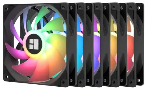 Thermalright TL-C12C-S X5 Ventilador de CPU de 120 mm ARGB, Silencioso Para Ordenador PWM Con Rodamiento S-FDB, Hasta 1550 RPM, Para PC