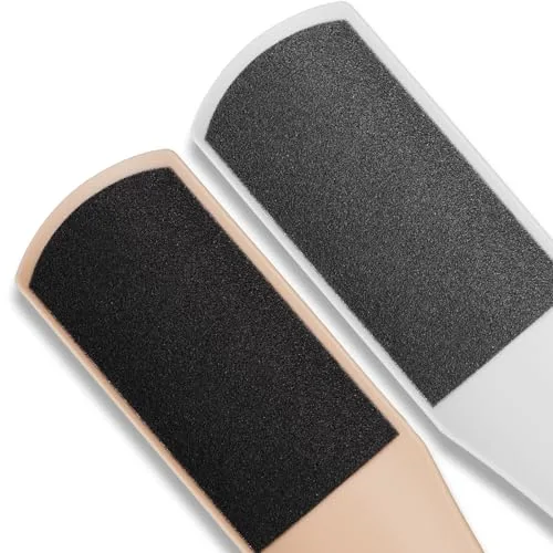 ACWOO 2PCS Lima de Pie de Doble Cara, Limas de Pies de Pedicura Raspador, Lima de Callos, Lavable Lima de Pie para Spa, Pedicura, Eliminar Piel Muerta, Callosidades