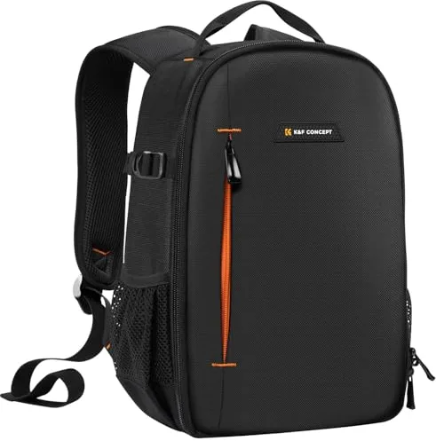 K&F CONCEPT Mochila para cámara, 10L portátil pequeña Mochila para cámara Impermeable Ligera y compacta Apertura de 180° Bolsa para cámara DSLR SLR