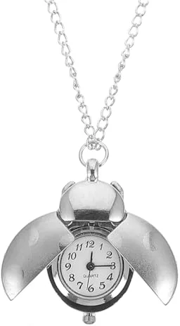 WOFASHPURET Reloj De Bolsillo Diseño Escarabajo Vintage Colgante Retro Aleación Zinc 12.6 Pulgadas Decorativo para Uso Diario Y Regalos