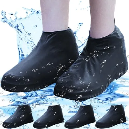 Ahigh Cubre Zapatos Impermeable,[3 pares] Protector Zapatos Lluvia Hombre Mujer, Desechables/Reutilizables de látex cubrezapatos impermeable,Antideslizante Shoes Cover para Lluvia,Día de Nieve,L34-38