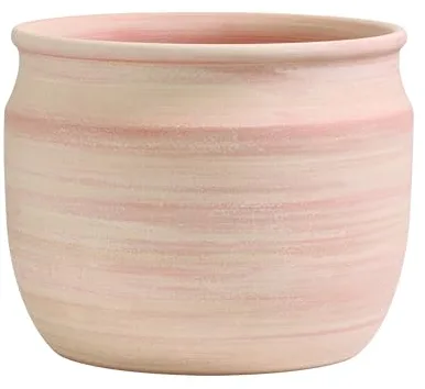 Olly & Rose Maceta grande de terracota cepillada, maceta de cerámica de 23 cm, maceta para exteriores e interiores, para el hogar y el jardín