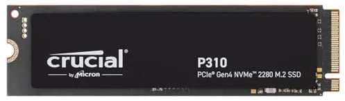 Crucial P310 SSD 2TB PCIe Gen4 NVMe M.2 2280, Disco Interno, hasta 7.100 MB/s, Compatible con Ordenador Portátil y de Sobremesa & Consolas de Juegos Portátiles - CT2000P310SSD801