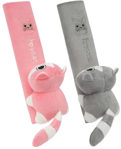 URAQT Almohadillas Cinturon Coche Niños, 2pcs Protector Cinturon Coche, Almohadillas para Cinturón de Seguridad de Viaje, Funda Cinturon Coche para Adulto Niños para Protegen Hombro Cuello