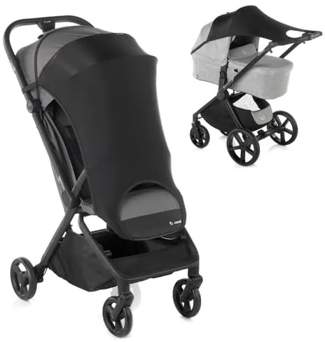 Jané Toldo Protección Solar para Carrito, UPF +50, Universal, Parasol Elástico, Transpirable, Color Negro
