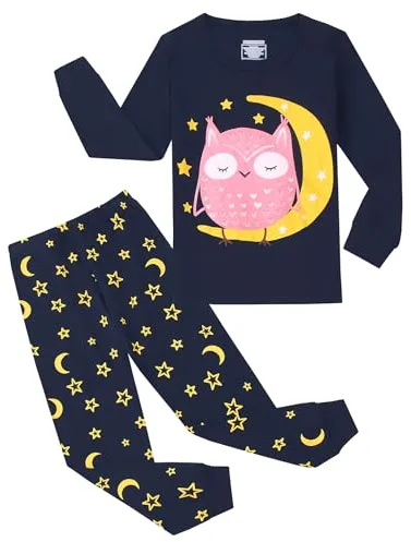 Codkkre Pijamas Niñas Unicornio Pijamas Infantiles Algodón Manga Larga Conjunto Pijamas 12 Años