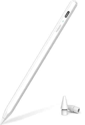 Metapen Air8 Lápiz para Apple iPad 2018-2025,2X Carga Rápida Stylus Pencil Compatible con iPad 6/7/8/9/10/11 A16,Mini 5/6,Air 3/4/5/M2/M3,Pro M5/M4/11/12.9/13",Rechazo de Palma,Precisión de Píxel