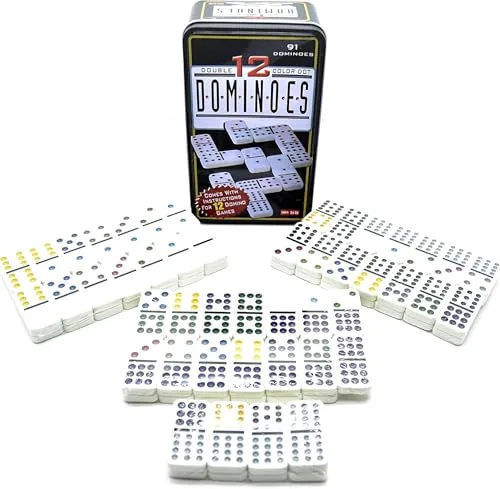 Tomatoys Domino Juego De Mesa O Domino Profesional Grande. Dominó: Clásico, Sofisticado, Y Siempre Divertido. Añade Estilo A Tus Momentos De Estrategia con Este Juego De Mesa. (91 Fichas - Doble 12)