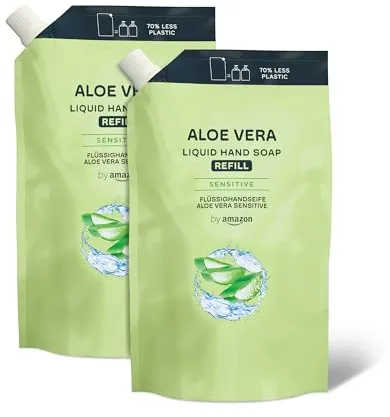by Amazon Recambio de Jabón para manos, Aloe Vera, 2 x 1000ml