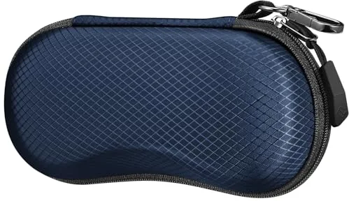 FINTIE Funda Gafas de Sol, Portátil Estuche Gafas Rigida con Clip y Cremallera para Mujeres y Hombres