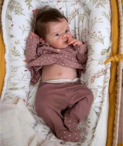 Zero Pam Bebe Reborn Silicona Cuerpo Completo, Muñecas Bebe Reborn Realista, 48CM Bébé Reborñ Niña, Bebés Que Parece Real, Bebé Reborñ Silicoña con Accesorios