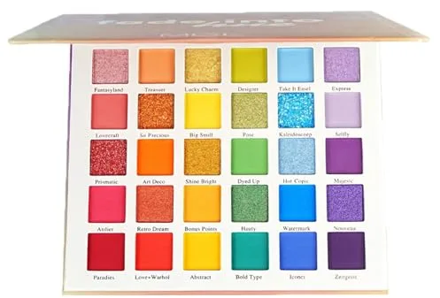 30 Colores Paleta de Sombras de Ojos Metálicas,Profesionales Paletas de Maquillaje Larga Duración,Brillante Paleta de sombras de ojos altamente pigmentadas,Sombra de Ojos Brillantes y Mate Impermeable