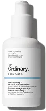 The Ordinary Niacinamide 5% Face and Body Emulsion, Emulsión Facial y Corporal con Niacinamida, Corrector de manchas oscuras y tono de piel, 100 ml