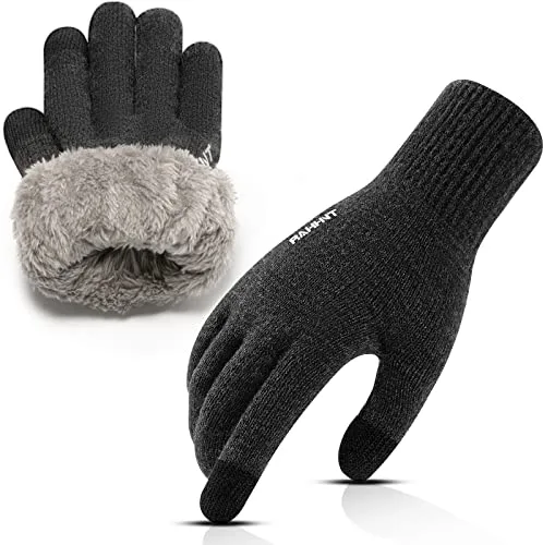 Rahhint Guantes Invierno Termicos Lana Tactiles Hombre Mujer Antideslizantes para Esquí Smartphone