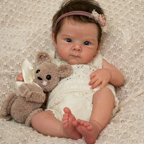 Zero Pam 45 CM Bebe Reborn Silicona Cuerpo Completo Niña Bettie,muñeca Reborn Silicona Blanda Cuerpo Entero con Pelo, Bebe Reborn Realista Niña De Silicone Hecho A Mano