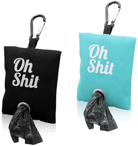 2 Piezas Dispensador de Bolsas de Basura para Mascotas, Soporte Portátil para Bolsa de Caca para Perros, Contenedor de Bolsas de Basura para Perros con Clip de Metal bolsas perro caca dispensador