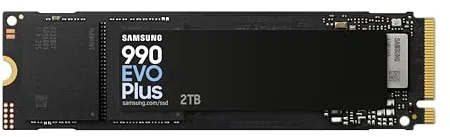 SAMSUNG 990 EVO Plus 2TB hasta 7,250 MB/s PCIe 4.0 x4/ 5.0 x2 NVMe M.2(2280) Disco Duro Interno (SSD) (MZ-V9S2T0BW)
