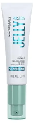 Maybelline New York, Poreless Jelly Prebase Facial Difuminadora con Niacinamida, Textura Gel Refrescante, Difuminación Instantánea para una Piel Suave y Sin Poros, 30 ml
