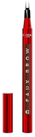 L'Oréal Paris Infallible Faux Brow Rotulador de cejas LIGHT BRUNETTE. Rotulador de cejas preciso con cepillo de doble punta resistente al agua, al sudor y al calor.1 ml