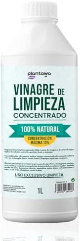 PLANTAWA Vinagre de Limpieza Concentrado 10º 1L | Limpiador Multiusos Natural y Potente, Antical Eficaz | Desinfecta, Desengrasa y Elimina la Cal de Superficies