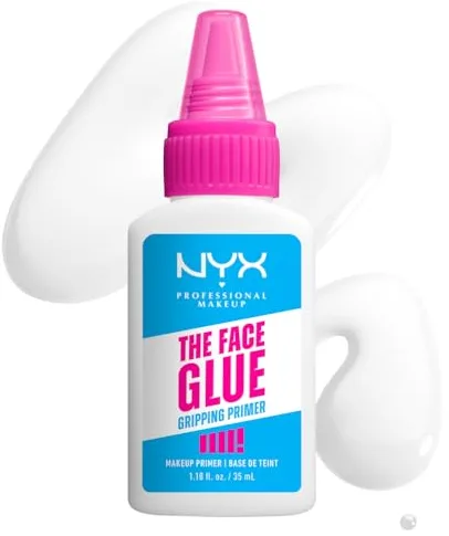 NYX Professional Makeup Prebase de Maquillaje, Primer Fijador Hidratante, Larga Duración 24H, Para Todo Tipo de Pieles, The Face Glue, 35ml