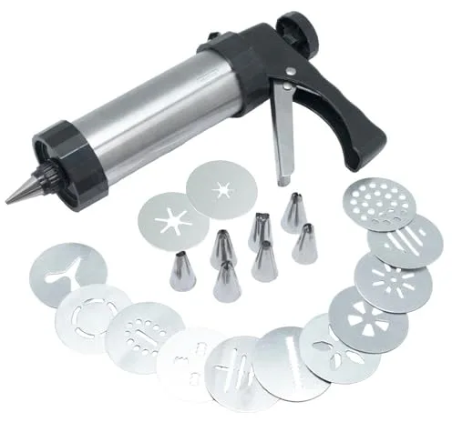 NERTHUS FIH 1370 Churrera Tipo Pistola con Múltiples Boquillas - Diferentes Formas y Terminaciones, Ideal para Hacer Churros Caseros Fácilmente