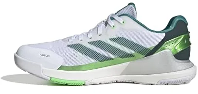Adidas Hombre Crazyquick Lightstrike Padel Shoes, Cloud White/Aurora Ivy/Lime Burst, 36 2/3 EU