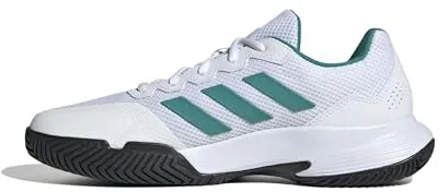 Adidas Hombre Gamecourt 2.0 Tennis Shoes, FTWR White/Pure Teal/Core Black, 42 2/3 EU
