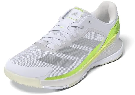 Adidas Mujer Courtquick W Padel, Cloud White/Silver Metallic/Lucid Lemon, 48 EU