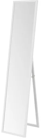 LOLAhome - Espejo de pie vestidor para Cuerpo Entero con Marco de 20mm de Madera Blanca de 153x33 cm