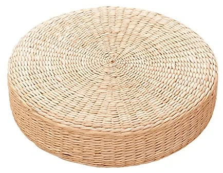 Pylorixz Alfombrillas de Yoga de 45Cm Puf Redondo Almohada de Suelo CojíN de Asiento Paja MeditacióN Engrosamiento Equipo de Yoga Suave