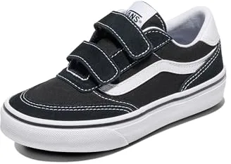 Vans Unisex Kid's Brooklyn LS V Sneaker, Lona de Ante Negro Blanco, 36 EU