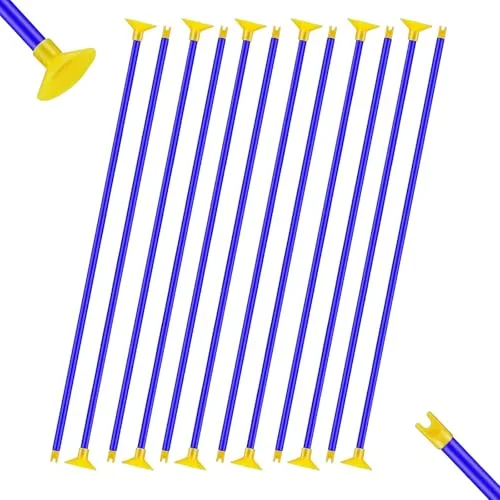 YINGLUOEU 12 Piezas Flechas de Tiro con Arco Toy Flecha De Ventosa De Repuesto Juguete de Práctica para Niños Y Niñas Juego Deportivo De Práctica Al Aire