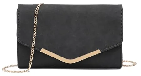 Miss Lulu Bolso Bandolera Elegante con Cadena Dorada para Mujer - Bolso de Noche Perfecto para Navidad, Bodas y Eventos Especiales