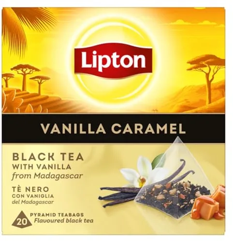 Lipton Vanilla Caramel 20 Bolsitas – Infusión Dulce con Vainilla y Caramelo