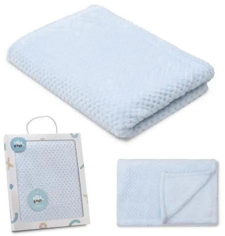Interbaby - Manta Bebé Recien Nacido | Extrasuave de Porcorn, Cómoda, Cálida | Manta Meses Bebé 80x110cm, Unisex, Para Cunas, Carritos