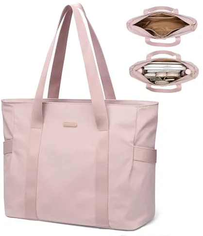 GOLF SUPAGS Bolsa Tote para Mujeres Bolso Hombro Multifuncional para Mujer de 14 Pulgadas Bolsa Tote Ligera para Negocios, Escuela, Viajes (Rosa)