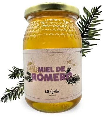 Miel Cruda de Romero 100% Pura - 500gr - Miel Natural Artesanal elaborada por nuestros Apicultores de la Sierra de Espadán en Castellón - Tradición y Legado de nuestra Tierra