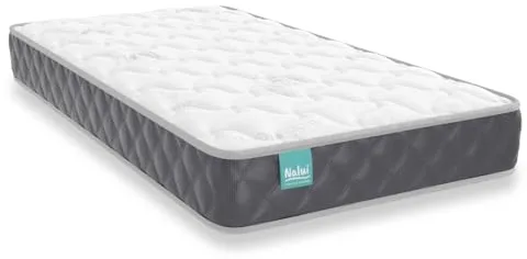 Nalui - Colchón Cuna 117 x 57 cm Baby Dreams Núcleo HR Adapt Foam, Lateral 3D Transpirable y Tejido Aloe Vera Hipoalergénico | Reversible | Certificado Oeko-Tex® | Hecho en España. Altura ±11cm, Gris